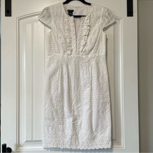 New Directions White Eyelet Dress Size: 8